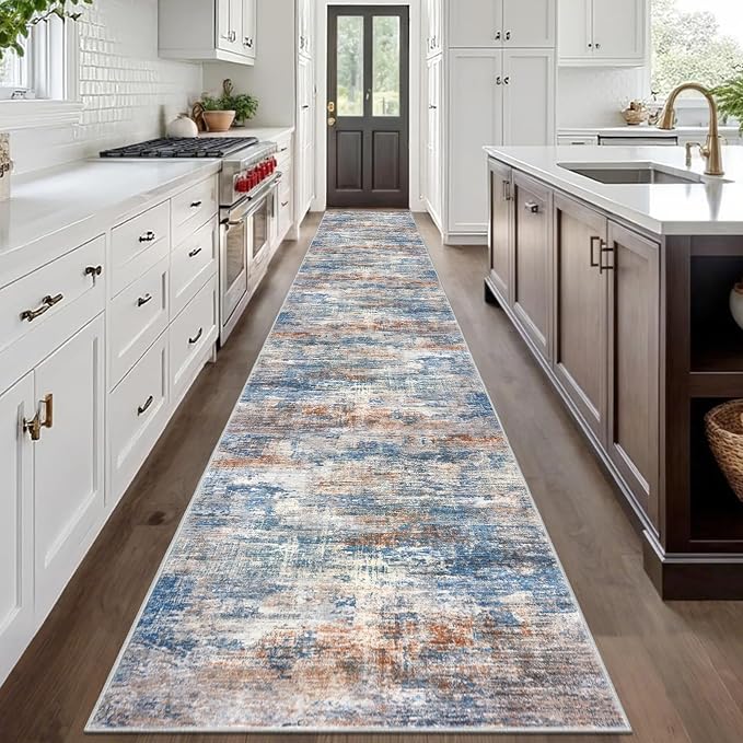Abstract Runner Rug 3x20 Ft Extra Long Washable Runners - Image 3