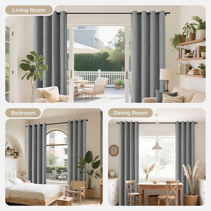 Joydeco Light Grey Blackout Curtains 90 Inches Long, Curtains 90 Inch Length 1 - Image 7