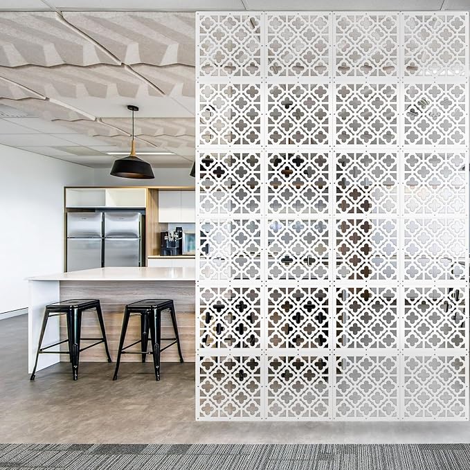 12PCS Hanging Room Divider Wall Screen Panel Room Divider Panels -Flower | - Image 7