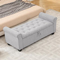 49" End of Bed Storage Bench for Bedroom, Upholstered Storage Ottoman | Easy by Enjoyacomfortablehomelife