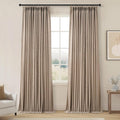 Topfinel 100 Inches Long Linen Blackout Curtains, Floor to Ceiling Pinch by Topfinel