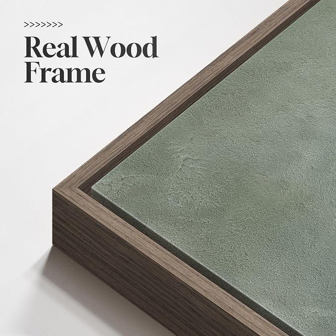 Large Framed Green Abstract Wall Art Set of 2, Modern Sage Green Canvas Prints - Image 6