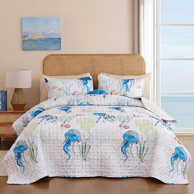 weigelia Coastal Quilt Bedding Set Queen Size by WEIGELIA