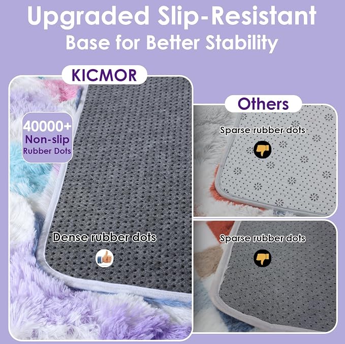 KICMOR Purple Rainbow Area Rugs - Image 4