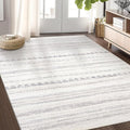 Nakagishi Boho 4x6 Area Rug Living Room Rugs Machine Washable Gray | Soft by NakagishiAreaRug
