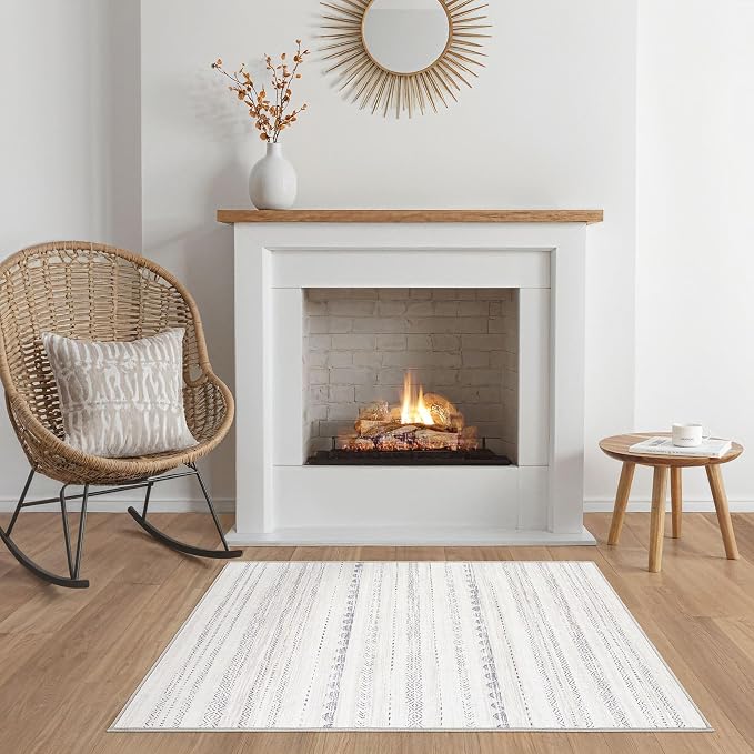 Nakagishi Boho 2x3 Washable Area Rug Non Slip Carpet - Image 7
