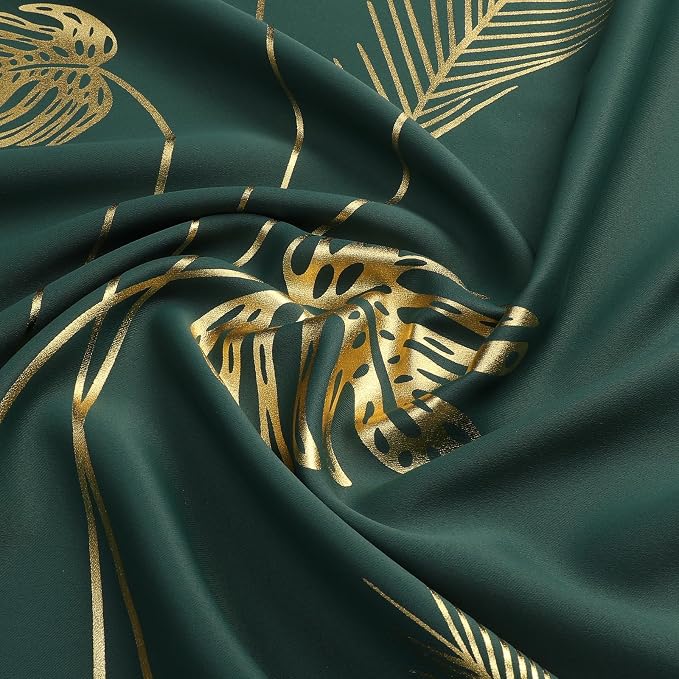 Green Blackout Curtains for Living Room 96 Inches Long, Room Darkening Energy - Image 5
