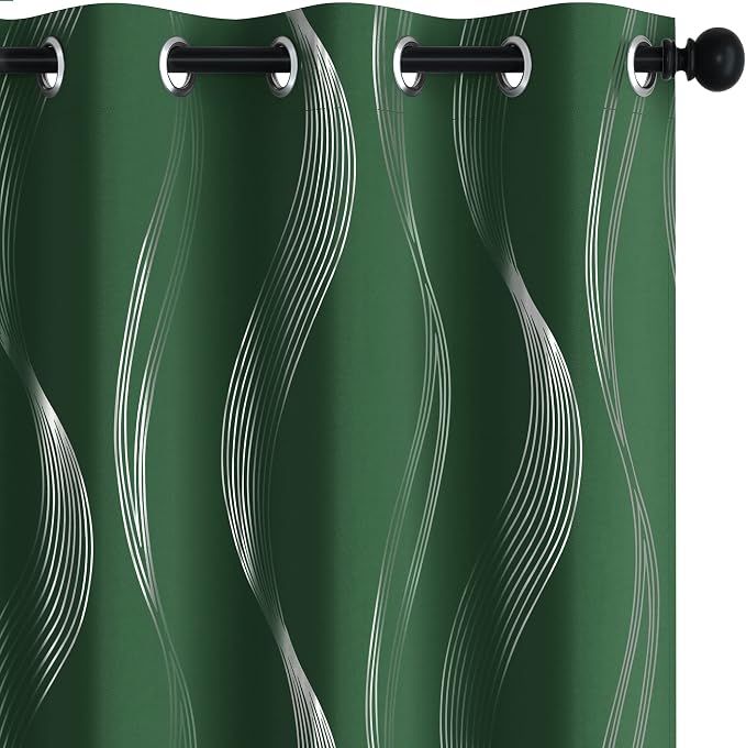 Deconovo Curtains for Living Room, Pattern Blackout Curtains 54 Inches Long | by Unknown
