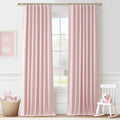 QJmydeco 102 Inch Long Baby Pink Curtains 2 Panels Set by QJMYDECO