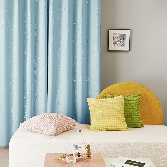 Deconovo Living Room Curtains 63 Inches Long, Thermal Insulated, Room Darkening - Image 4