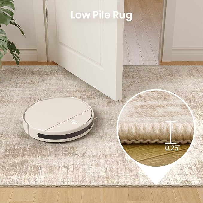 8x10 Area Rugs for Living Room, Large Washable Rug Non Slip Beige | Soft Thin & - Image 6