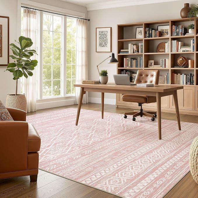 Nakagishi Area Rug Living Room Rugs: 7x9 Large Soft Machine Washable Boho - Image 5