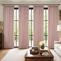 MIULEE Pinch Pleated 100% Blackout Curtains 40"x96" Light Pink 4 Panels Set | by MIULEE