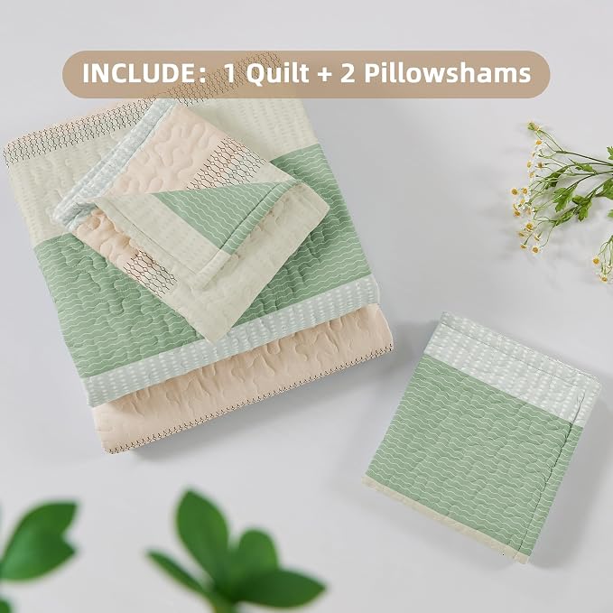 California King Quilt Set Mint Pink, 3 Pieces Bedspreads | Ultra Soft - Image 6