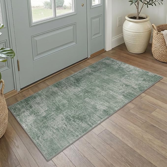 Abstract Runner Rug 2x4 Ft Entryway Rugs Washable Door Mat Indoor Entrance by iOhouze
