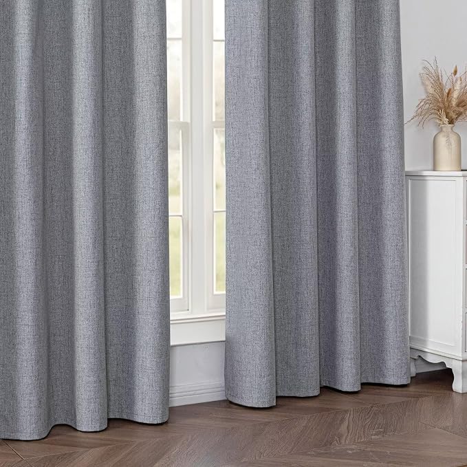 IGEMAEVE Blackout Curtains for Bedroom Grommet Grey 100" W x 96" L | Bedroom | - Image 7