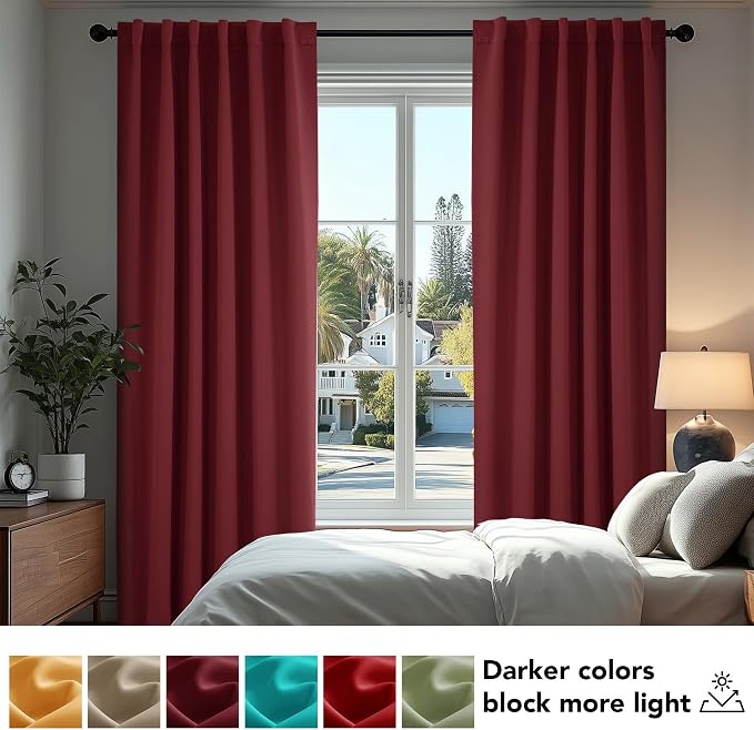 Deconovo Blackout Curtains for Bedroom, Living Room Curtains 84 Inches Long | - Image 5
