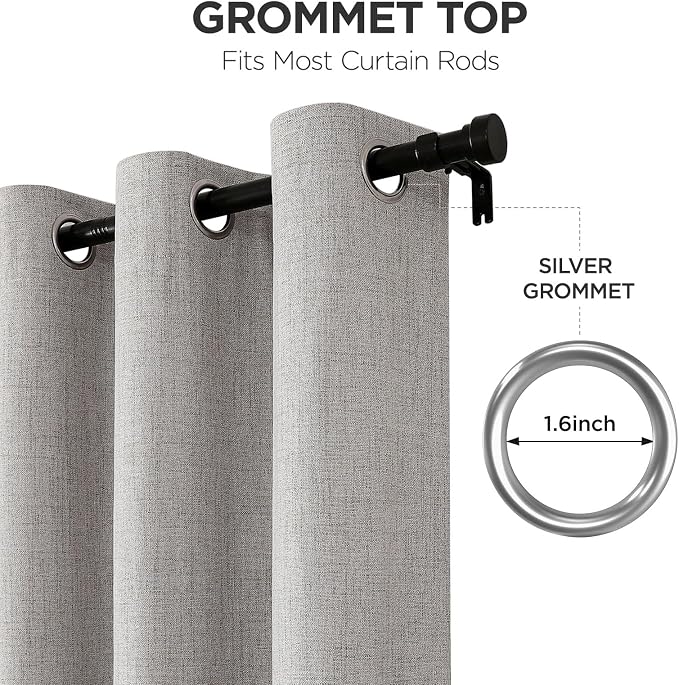 Joydeco Blackout Curtains 120 Inches Long 2 Panels Burg, Room Darkening Curtains - Image 5