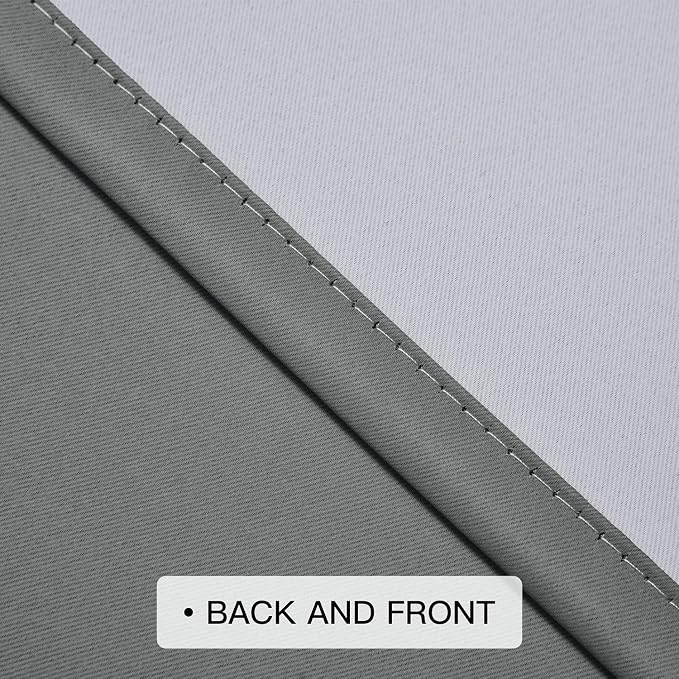 COSVIYA Curtains & Drapes Grommet Ombre Grey/Gray Curtains W52 x L63 Inch | - Image 5