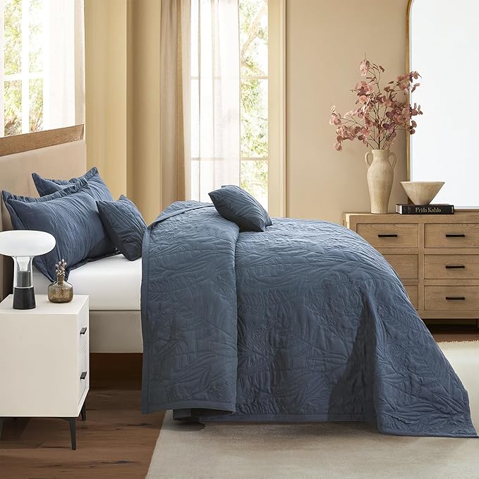 HZ & HY Oversized King Bedspreads 128x120, 5-Piece Quilt Set, Lightweight - Image 4