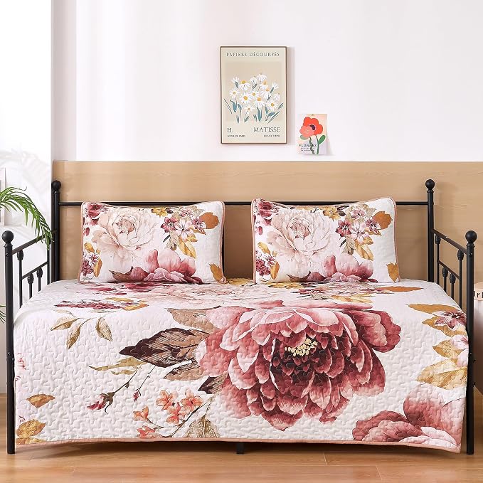 WONGS BEDDING Quilt King Size, Soft Microfiber Lightweight Farmhouse Bed Cover - Image 7