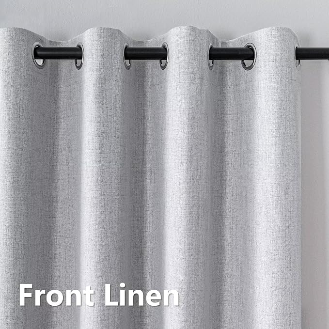IGEMAEVE Blackout Curtains for Bedroom Grommet Off-White 100" W x 108" L | - Image 2