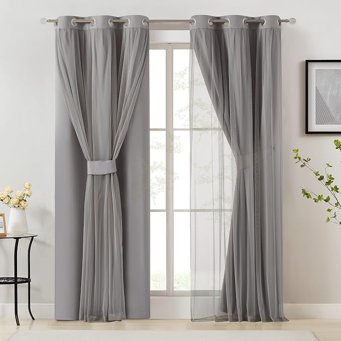 Bujasso Grey 90% Blackout Curtains - Image 6