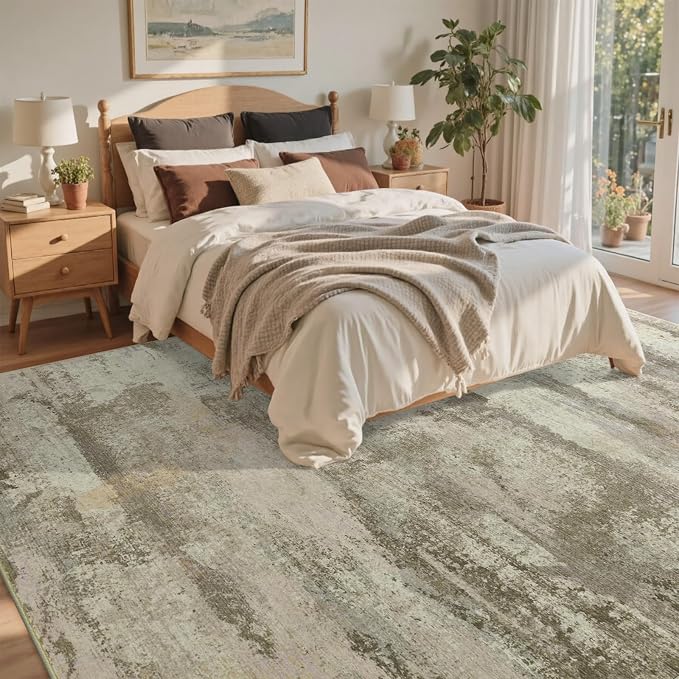 4x6 Ft Abstract Area Rugs for Living Room, Soft Non-Slip Modern Washable Rugs - Image 4