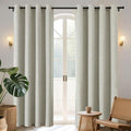Joydeco Blackout Room Divider Curtains, Extra Wide Light Beige Sliding Door by JOYDECO