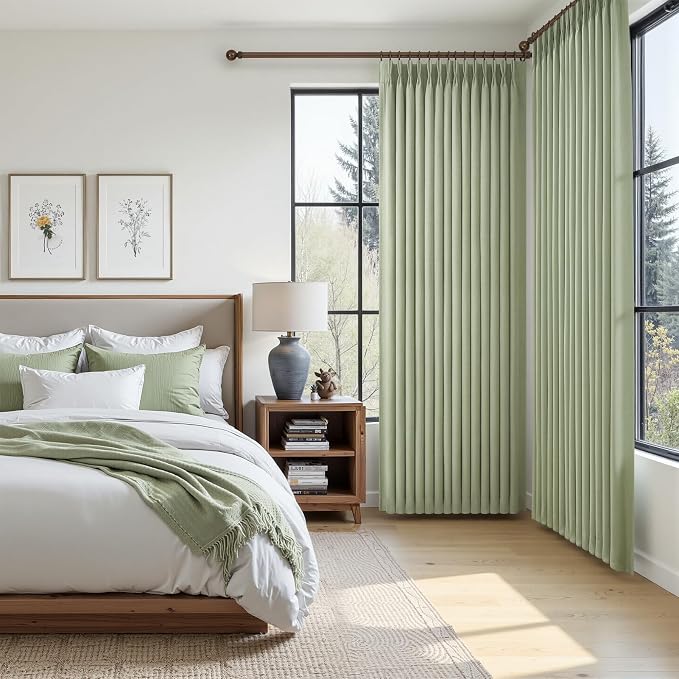 Sage Green Pinch Pleated Curtains 84 Inches Long - Image 8