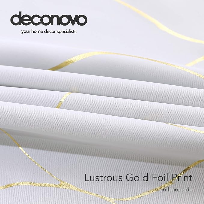 Deconovo Curtains for Living Room, Pattern Blackout Curtains 108 Inch Long | - Image 8
