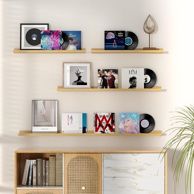 Fun Memories Picture Ledge Shelf, 32 Inch Floating Shelves Set of 2, Large - Image 2
