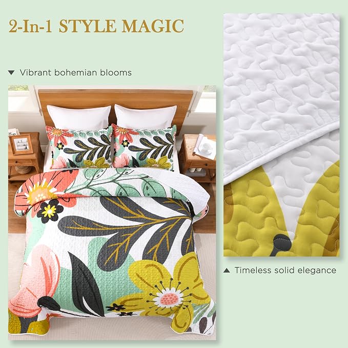 Quilt Queen Size, Reversible Polyester Coverlet Set - Image 9