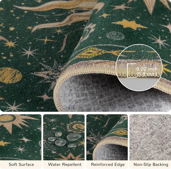 Vacuum-Friendly, 2x6 Washable Area Rug - Image 4