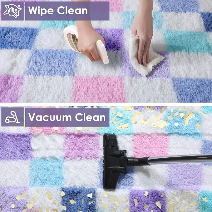 KICMOR Purple Rainbow Area Rugs - Image 6