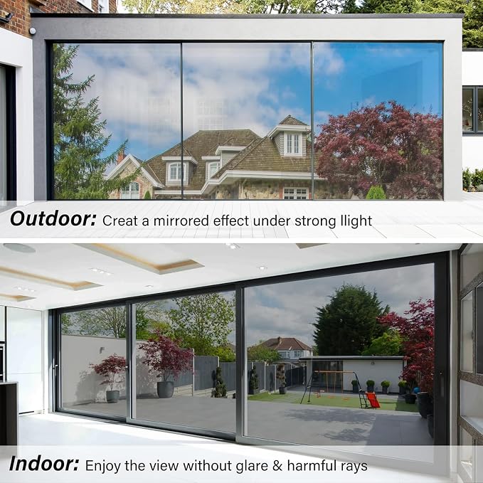 Kromapolis One Way Window Tint Reflective Film, 45.2″ x 78.7″ | Heat Control - Image 2
