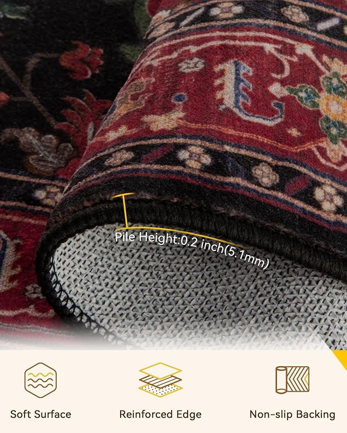 RELEANY Washable Area Rug, Large 10'x14', Water Repellent, Pet Friendly - Image 3