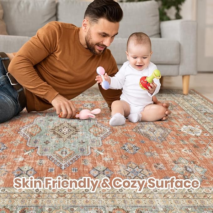 cotiled 8x10 Area Rug for Living Room, Traditional, Dining Room, and Home Office - Image 3
