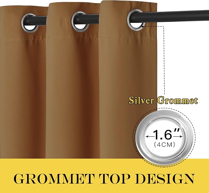 NICETOWN Blackout Curtains for Sliding Glass Door Room Divider Noise Reduce - Image 6