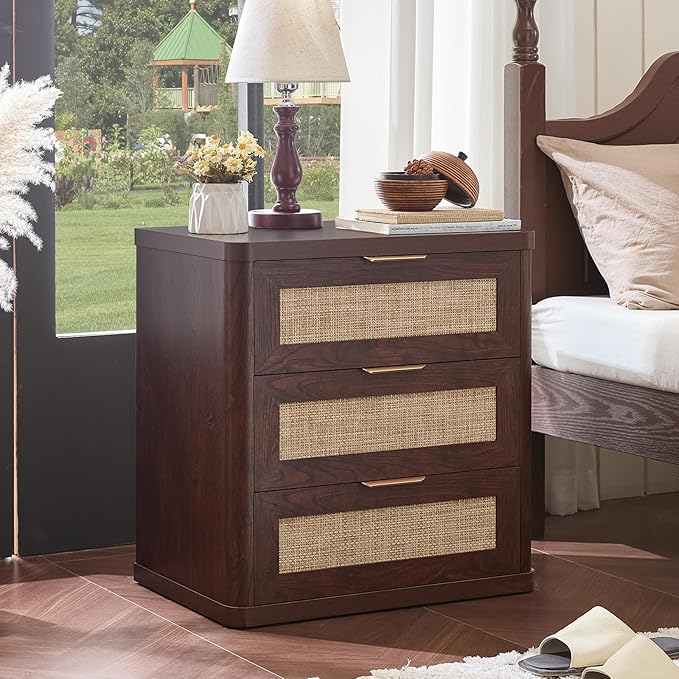 LEYAOYAO Rattan 23" Nightstands Set of 2 - Image 4