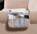 Brilliant Sunshine Latte Grey Toile Couch Armrest Cover, Armrest Organizer & by BrilliantSunshine