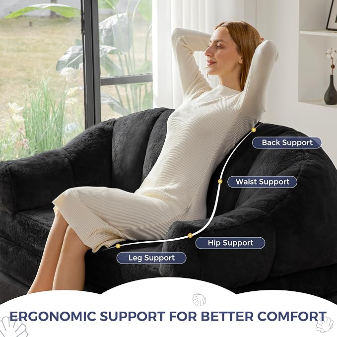 MAXYOYO Folding Sofa Bed, 2 in 1 Convertible Sofa to Lounger | Comfy Loveseat - Image 7