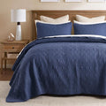 Madison Park Queen Quilt Bedding Set, Cottage-Inspired Damask, Classic Stitch by MADISONPARK