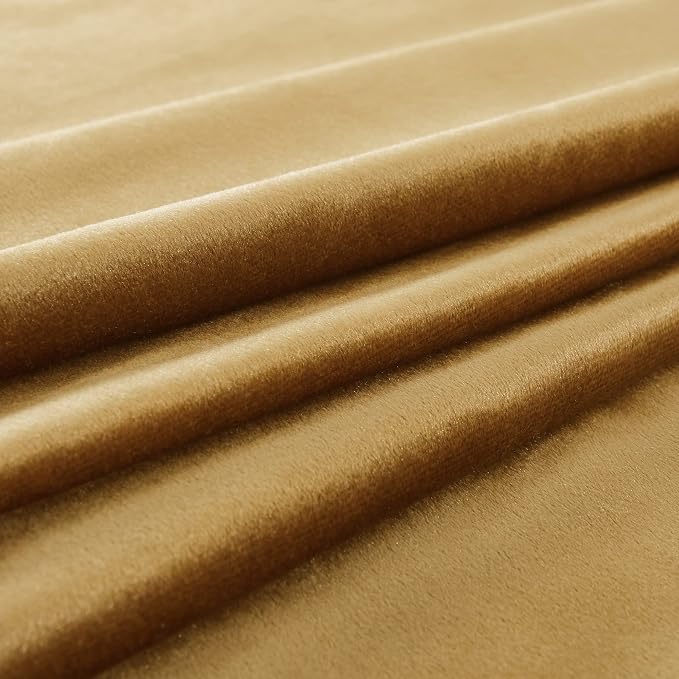 Luxury Gold Velvet Curtains 108 inch Length - Image 6