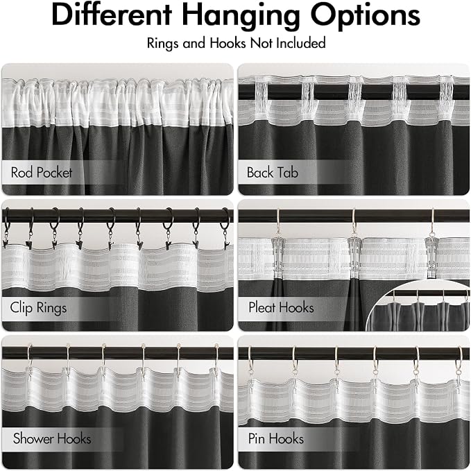 MIULEE Grey Velvet Pinch Pleat Blackout Curtains W52 X L90 Inches | 2 Panels - Image 2