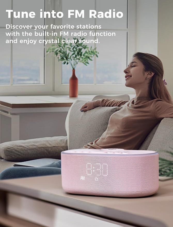 Odokee Qi Certified Wireless Charging Alarm Clock Radio - Image 5