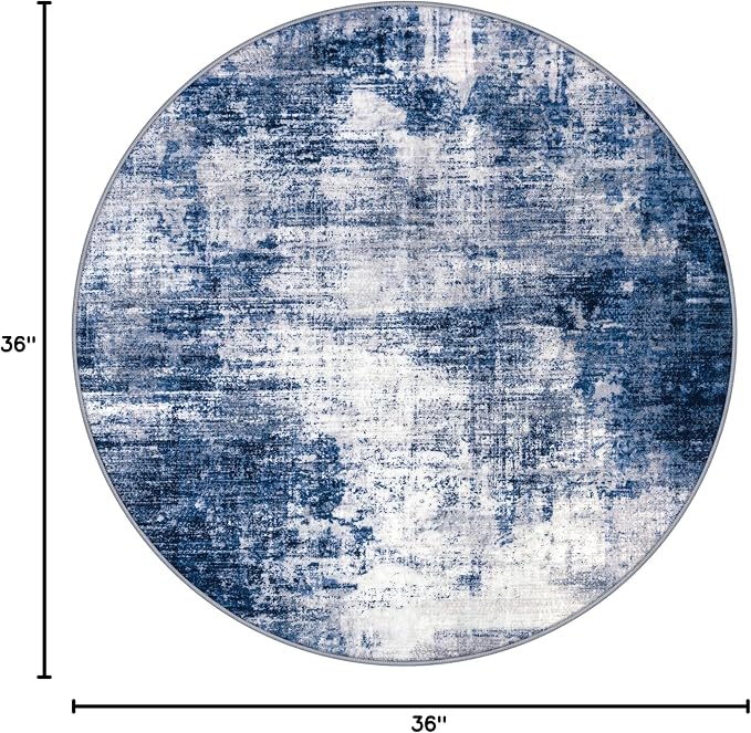 Round Area Rug 3 Ft Circle Entryway Rugs Round Washable Door Mat Indoor Entrance - Image 2