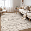 Nakagishi Boho 5x8 Area Rug Living Room Rugs Machine Washable Dark Brown | Soft by NakagishiAreaRug