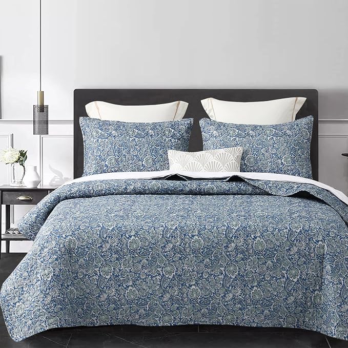 DURLENGEN Quilt Set Queen Size 3Pcs, Soft Microfiber Lightweight Bedspread by DURLENGEN