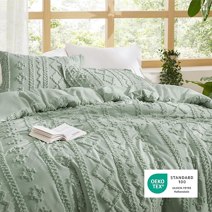 Bedsure Tufted Boho Comforter Set Full Size - Image 5